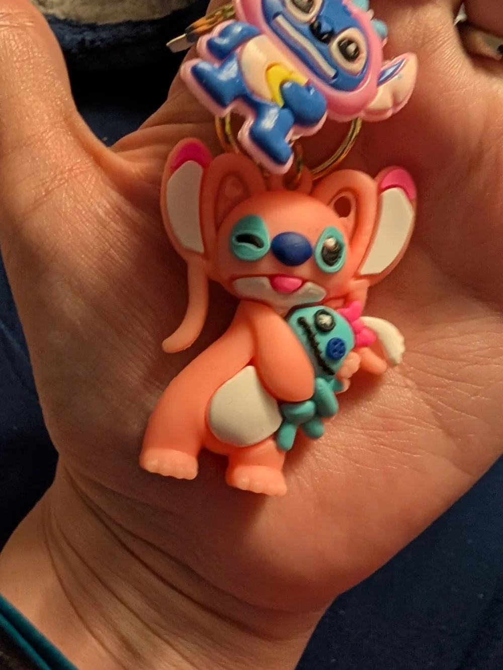 Cute Kids Blue & Pink Cartoon Keychain Lot